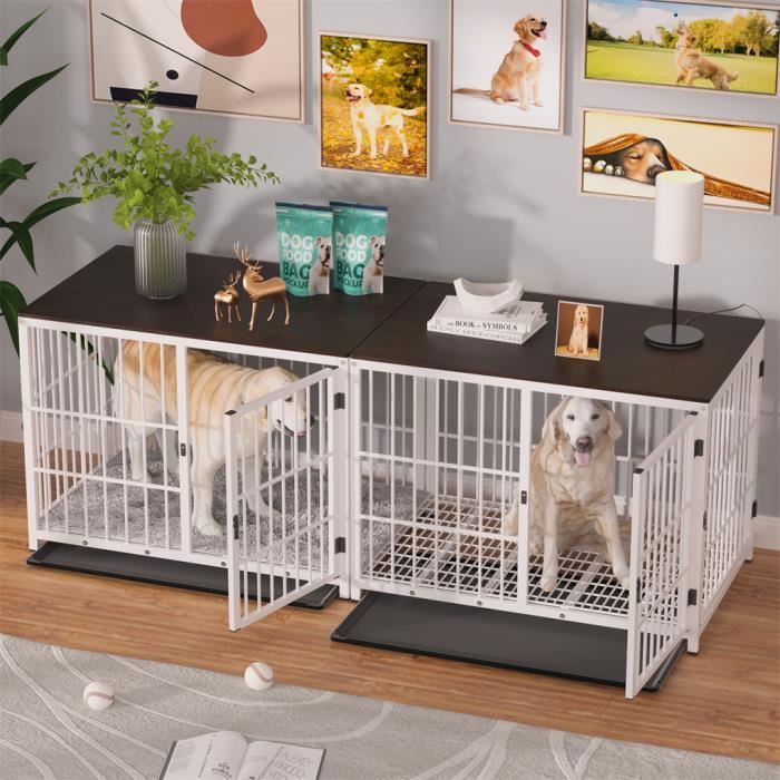 BingoPaw Cage pour Chien Intérieur Caisse Chien Petite Taille Meuble Cage Chiens 78.5x56.5x65cm(M)
