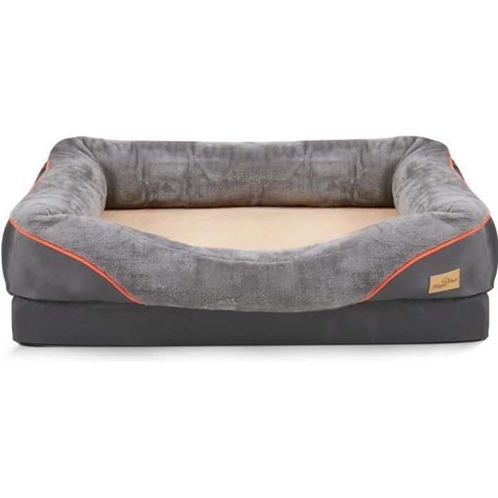 BingoPaw Panier Chien XXL Lit pour Chien Grande Taille Coussin pour Chien Déhoussable Orthopétique 97 x 72 x 30 cm(XL)