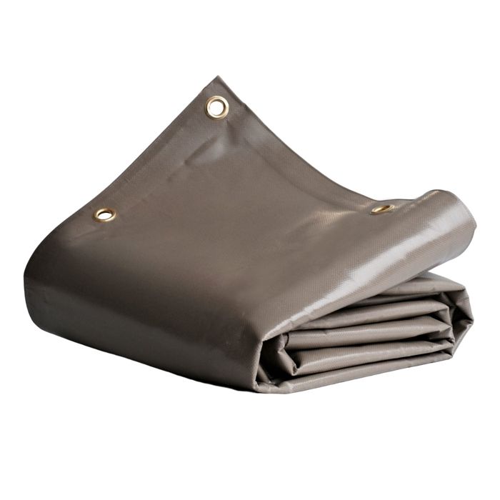 TECPLAST Bâche pour Carport 4x4 m LP640CP Taupe - Garantie 8 ans - Toile PVC étanche pour abri de voiture(Blanc crème/2 x 3 m)