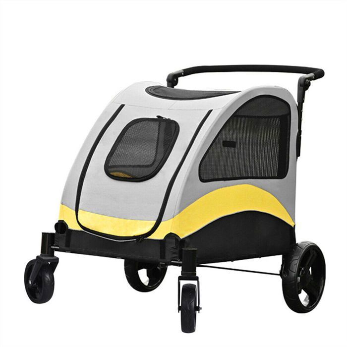 Poussette pour Chien - BingoPaw - Poussette Chien Pliable 42kg Chariot pour Grand Chien en Tissu 600D Oxford - 74.5x100.5x113cm(L)