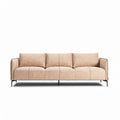 Canapé moderne en tissu beige 220 x 90 x 85cm avec pieds en métal