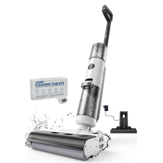 JONR Aspirateur balai laveur Sans Fil ED12 4-in-1- Humide  Sec -30 min-Self Cleaning Function, for Hard Floors- 850mL(ED12)