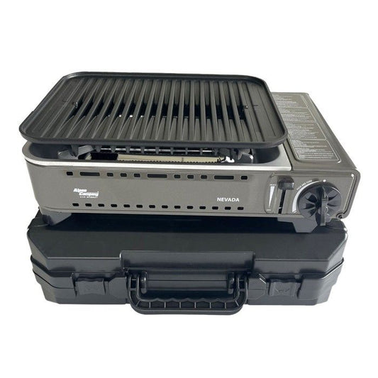 Barbecue à gaz Portable Réchaud Grill 1780W Butane Allumage Piezo + Mallette Camping ALPEN(Réchaud sans cartouche)