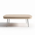 Table basse en bois de chêne clair avec pieds en métal de 120 x 80 x 40cm