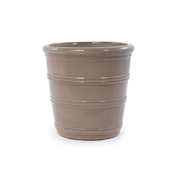Pots de Fleur en Céramique - 41,5x41,3 cm - Grand Bac à Fleurs avec Trou de Drainage - Vase Design pour Jardin - Taupe(Taupe/24)