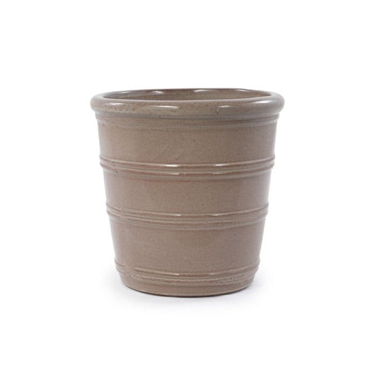 Pots de Fleur en Céramique - 41,5x41,3 cm - Grand Bac à Fleurs avec Trou de Drainage - Vase Design pour Jardin - Taupe(Taupe/24)
