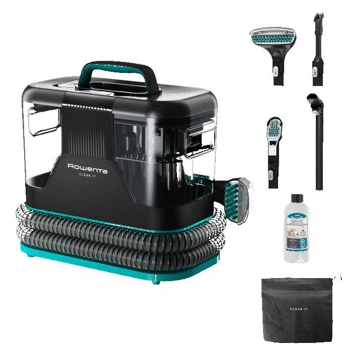 Rowenta, Shampouineuse, Détacheur nettoyeur de tapis rapide/facile, Clean It, IN5020F0(Kit d'accessoires complet)